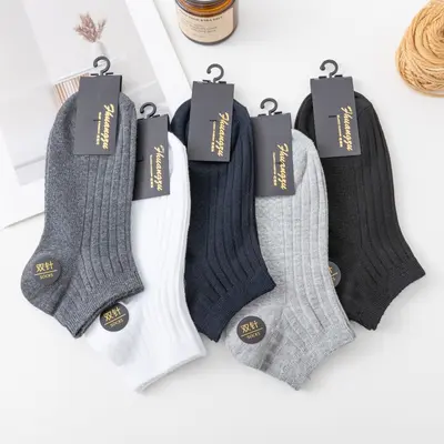 Cotton socks men's socks pure cotton men's boat socks breathable sweat-absorbent deodorant cotton men's socks work comfortable socks - 13