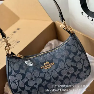 Coach High Edition Outlet 2025 Teri 25 Underarm Bag Classic Signature Fashion Single Shoulder Crossbody Handbag Crescent Bag - 13