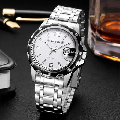 Wolix Herrenarmbanduhr wasserdicht, Kalender, Business Quarz - 8