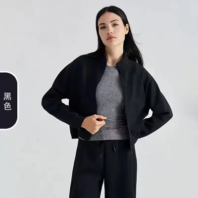 北美ALyoga瑜伽套装抽绳百搭高腰直筒宽松休闲上衣显瘦运动瑜伽服 - 7