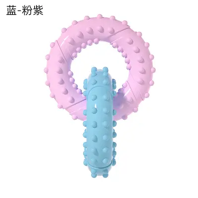 TPR Chew Toy for Dogs, Double Ring Self-Play Dog Toy Set - 12