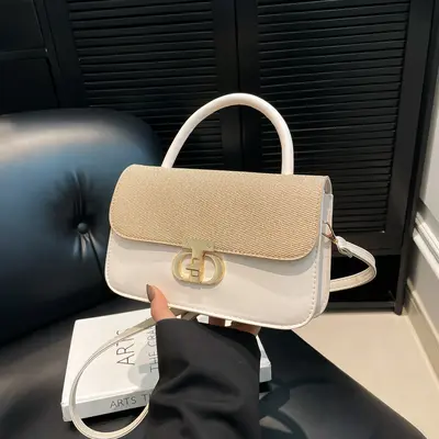 2025 Retro Women's Small Square Shoulder Crossbody Bag with Lock Buckle - 7