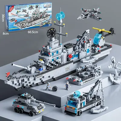 Eagle Special Forces Aircraft Carrier Military Building Block Set for Boys - 5