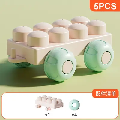 Soft Rubber Building Blocks, Large Pieces, Ages 3-6 - 8