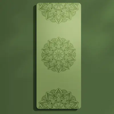 Doğal Kauçuk PU Yoga Matı Kadınlar İçin Kaymaz Pozisyon Çizgili - 10