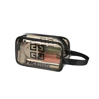 PVC transparente Kosmetiktasche Makeup-Tasche Reise tragbare Aufbewahrungstasche wasserdicht große Kapazität Handtasche Kosmetiktasche Aufbewahrungstasche - 9