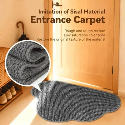 Taklit Sisal Oturma Odası Halısı, Kaymaz, Kedi Tırmalamasına Dayanıklı