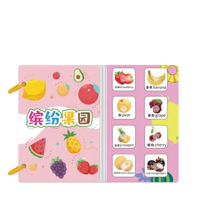 书幼儿早教宝宝启蒙识字魔术贴手工粘贴撕撕书儿童玩具早教神器