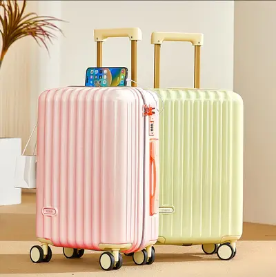 Women's Student Trolley Suitcase with Combination Lock, Durable Travel Case - 2