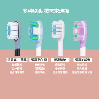 Replacement Brush Heads for Xiaomi Mijia MES611 Electric Toothbrush - 2