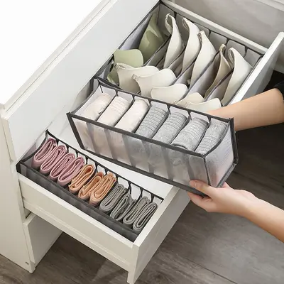 Underwear storage box drawer organizer dividers bras panties socks