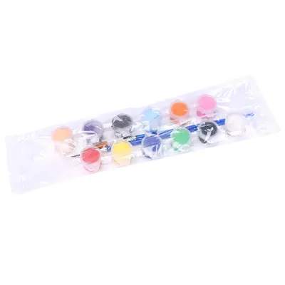 12-Colour Washable Children's Gouache Paint Set with Body Painting Strips