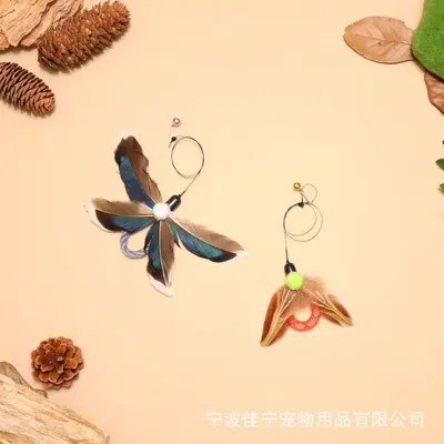 Feather Insect Cat Teaser Replacement Head with Mesh Design - 5