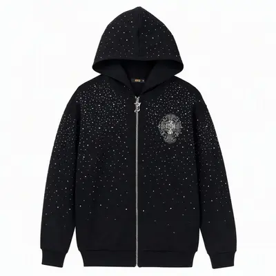 ZIIFIRE Unisex Paarjacke mit Stickerei, Streetwear