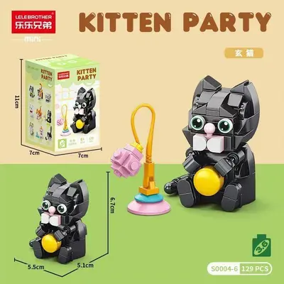 Cute Cat Assembly Building Block Set, Educational Toy for Children - 11