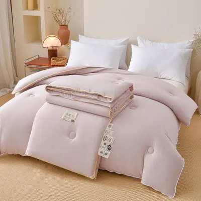 Class A Cotton Linen Soy Fiber Mother-Child Duvet Antibacterial Undyed Winter Quilt Zippered Combination 2-in-1 Linen Mother-Child All-Season Quilt - 8