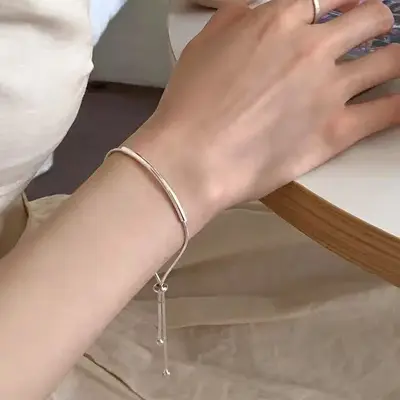 S925 sterling silver moonstone seven star bracelet elegant - 8