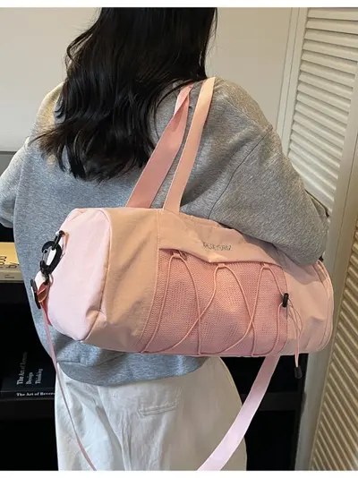 New Trendy Handheld Short-Distance Travel Bag Women's Fashion Lightweight Shoulder Crossbody Gym Bag with Independent Shoe Compartment Business Trip Luggage Bag - 5