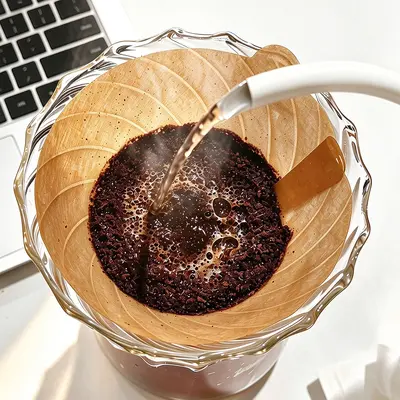 V60 Conical Drip Coffee Filter Paper, 100 Sheets, Handmade Funnel Filter Bag