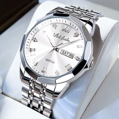 Men's Quartz Watch Hollow Caseback Calendar Luminous - 7