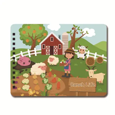 Children's Reusable Velcro Sticker Quiet Book for Early Education - 12