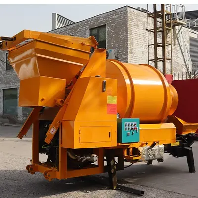 Betonmisch- und Fördermaschine in einem Gerät Trommeltyp-Mischpumpe mobile Betonmisch- und Förderpumpe für Baustellen