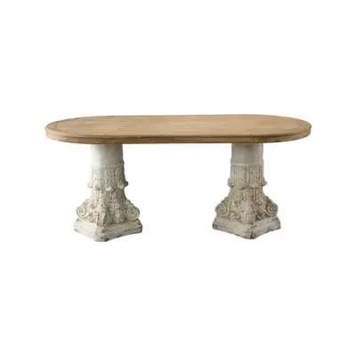 American Country Style Embossed Dining Table for Living Room and Hotel - 5