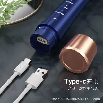 USB-Elektrische Erwachsenenzahnbürste, 5 Stufen, Weiche Borsten