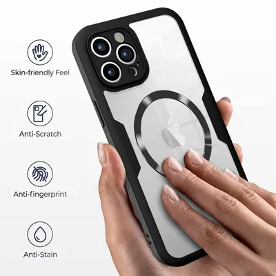 Qicai manyetik emişli iPhone 16 Pro telefon kılıfı Apple 15 kabuk filmi hepsi bir arada tam kapsamlı 14pm düşmeye karşı dayanıklı 16e