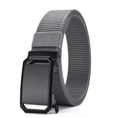 [Durable throughout ten years] Nylon tactical belt classic men's belt automatic buckle work versatile canvas pants work wear