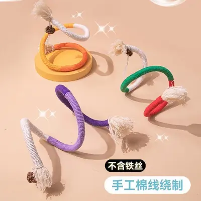 Cat Chew Rope and Teeth Cleaning Stick, Self-Play Cat Toy
