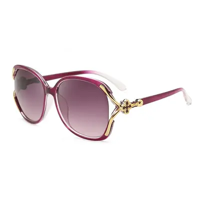 Große Sonnenbrille mit Kleeblatt-Design im koreanischen Stil - 9
