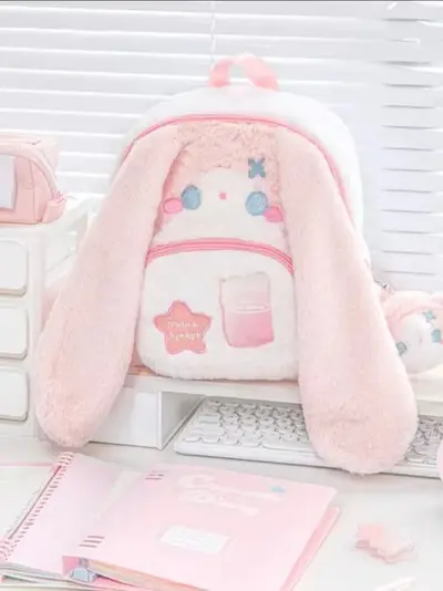 Cute Dog and Rabbit Plush Kids' Backpack, Parent-Child Set