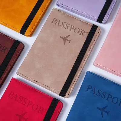 pu皮革护照包亚马逊跨境rfid多卡位多功能passport证件套护照套
