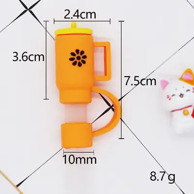 Staubdichte Halloween-Strohhalmabdeckung mit 10mm Gummistopfen - 11