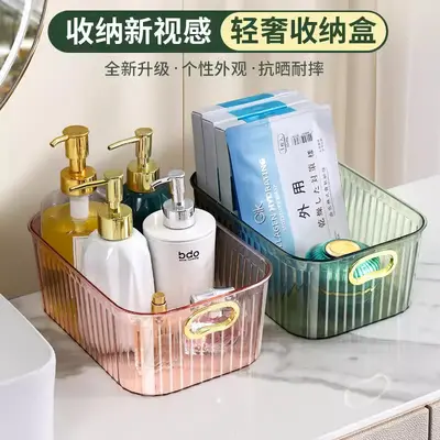 Acrylic cosmetic storage box, transparent design - 3