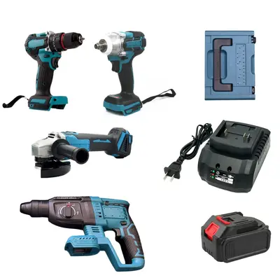 Electric drill set, 4-piece, industrial grade, high power - 8