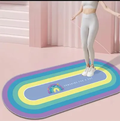 Home Fitness Floor Mat, Soundproof Shock-Absorbing Anti-Slip Mat for Jump Rope