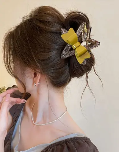 Korean-Style Schleifenklammer Butterfly Haarklammer für Frauen Fünfzackstern Haiflossen-Clip elegante Haarnadel Hochsteckfrisur-Clip 2026 Neukollektion wunderschönes Haaraccessoire - 9
