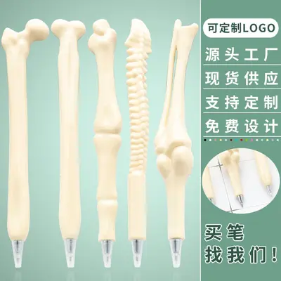 Realistic Bone-Shaped Ballpoint Pen, Unique Novelty Gift Pen