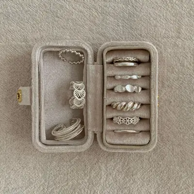 S925 pure silver women's ring open adjustable minimalist - 5