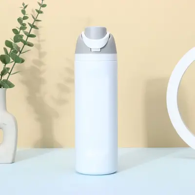 304 Stainless Steel Insulated Tumbler with Rubber-Coated Lid and Straw, Large Capacity - 8