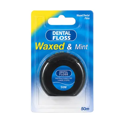 50m Nylon Dental Floss Mint Flavor Multi-Color Set - 10