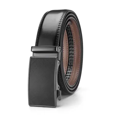 High-end Leather Belt Men's Waist Belt Automatic Buckle Genuine Leather Belt Casual Business Men's Trousers Belt Customizable LOGO Export Style - 5