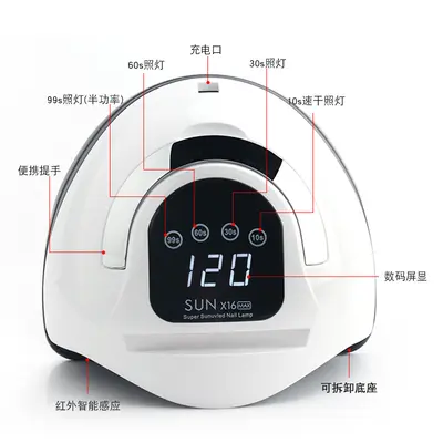 Nail lamp 320W LED UV curing dryer - 4