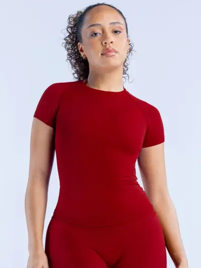 DFYNE Quick-Dry Yoga Shirt Seamless Short-Sleeve