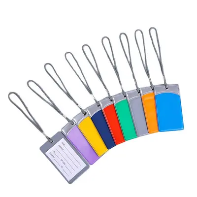 Çok Renkli PVC Bagaj Etiketi İpli Bilgi Kartlı