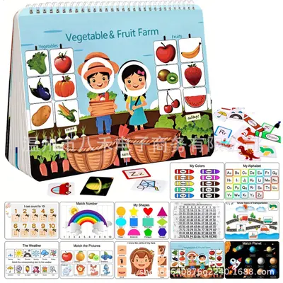 My Preschool Busy Book, Children's Growth Record Book with Cartoon Illustrations