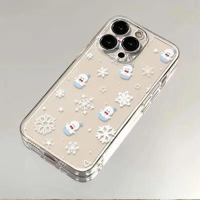 透明太空壳黎深雪人适用于苹果17 16 15 13promax手机壳12 11软xs