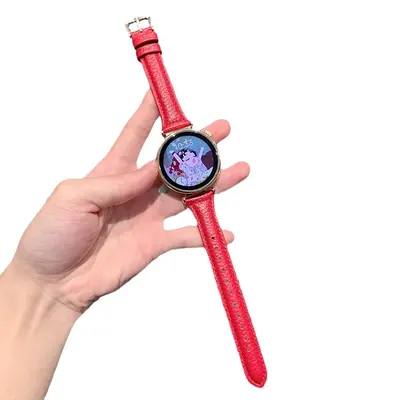 Genuine Leather Lychee Pattern Strap for Huawei GT5 and GT4 Watch